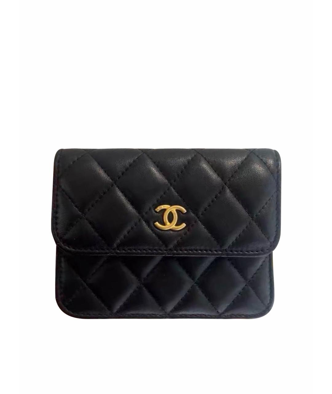 CHANEL Черная кожаная сумка через плечо, фото 1