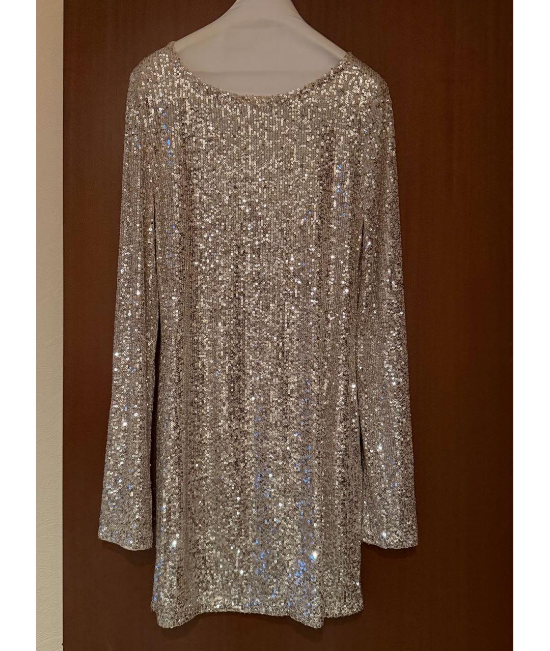 PERVERT Золотое полиэстеровое коктейльное платье, фото 2