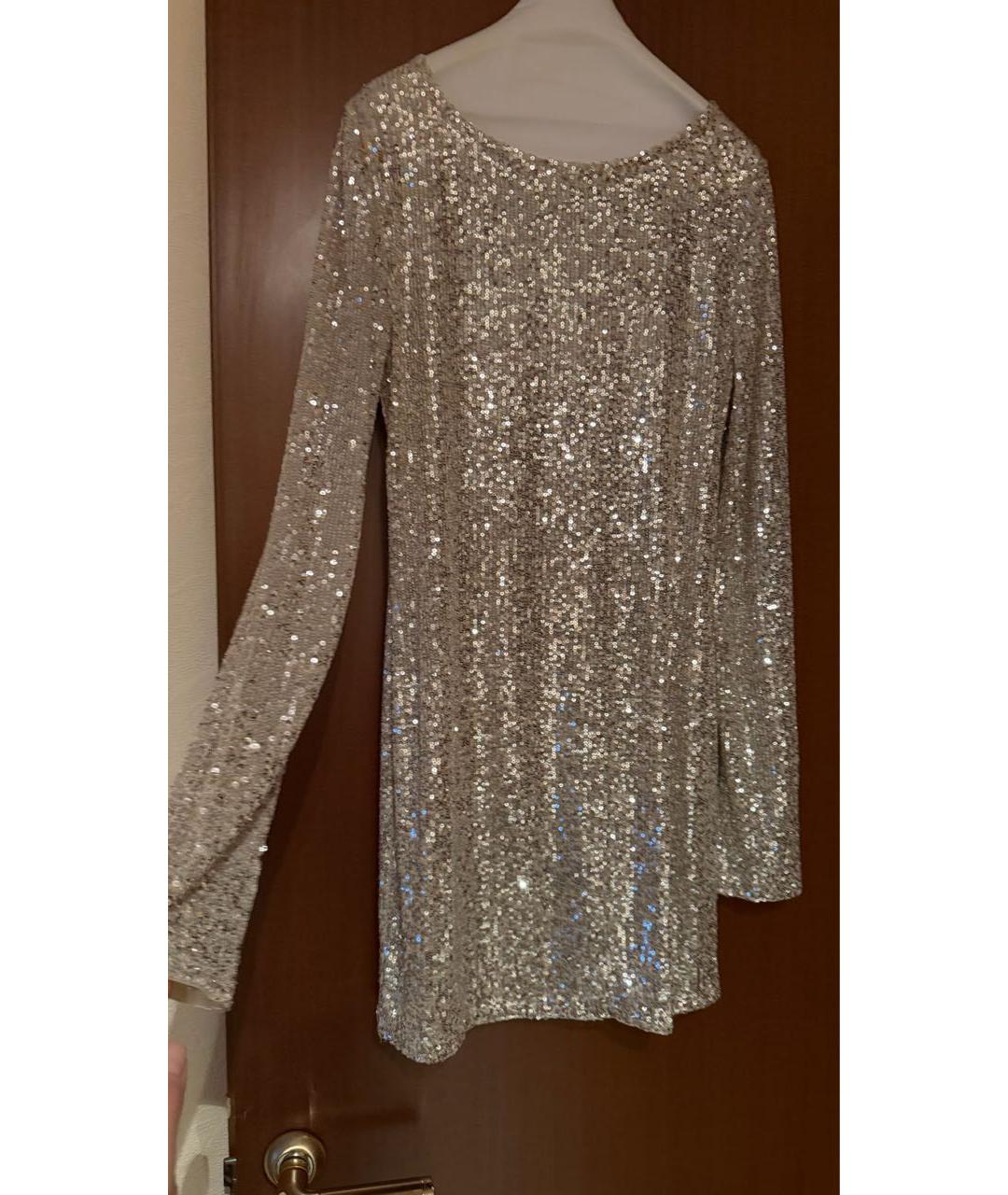 PERVERT Золотое полиэстеровое коктейльное платье, фото 3