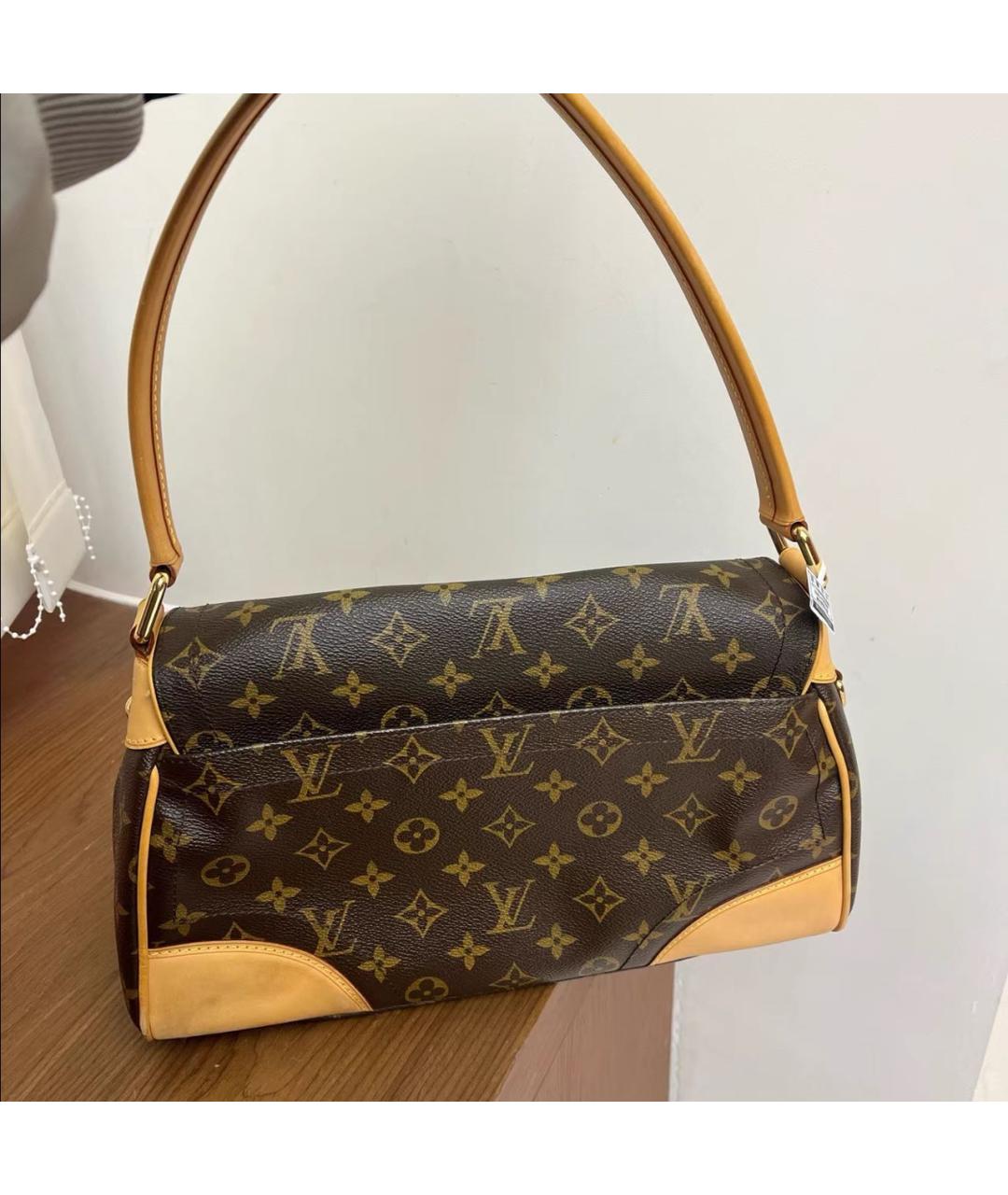 LOUIS VUITTON Коричневая кожаная сумка через плечо, фото 2