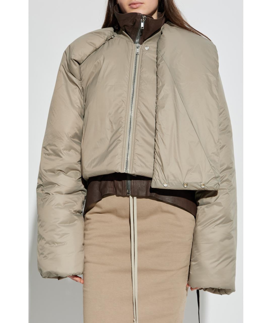 RICK OWENS Серый полиамидовый пуховик, фото 3