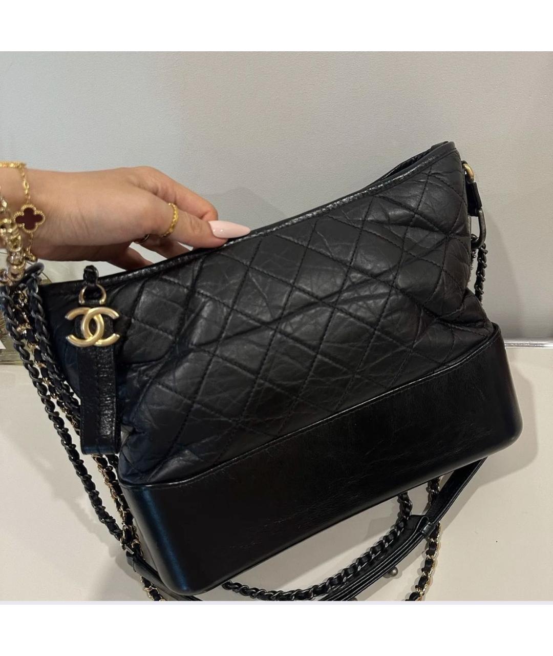 CHANEL Черная кожаная сумка тоут, фото 8