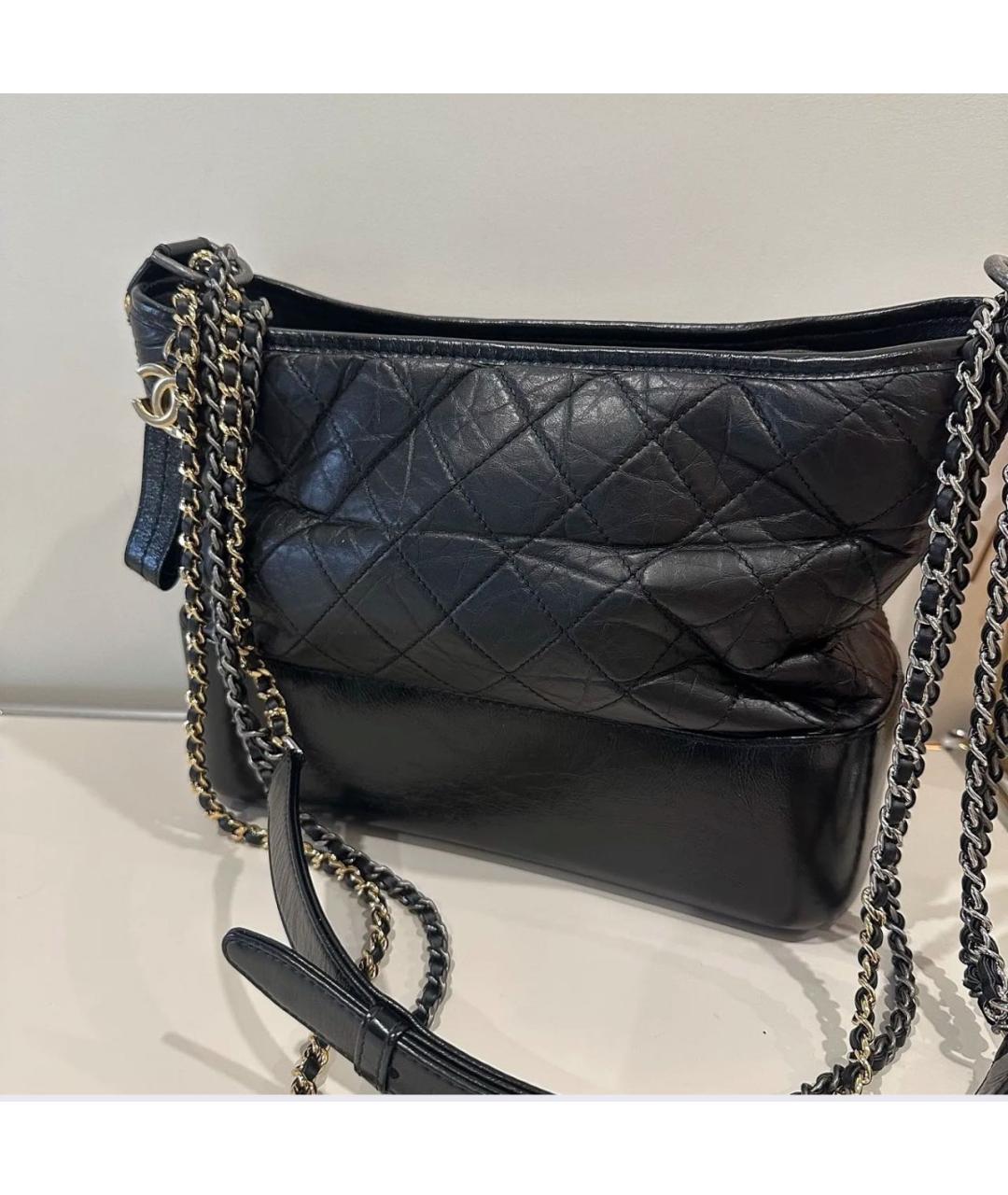 CHANEL Черная кожаная сумка тоут, фото 7