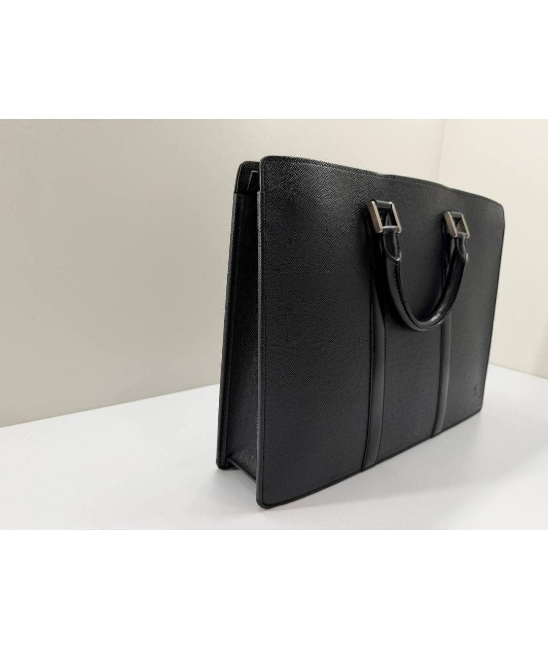 LOUIS VUITTON Черный портфель из лакированной кожи, фото 4