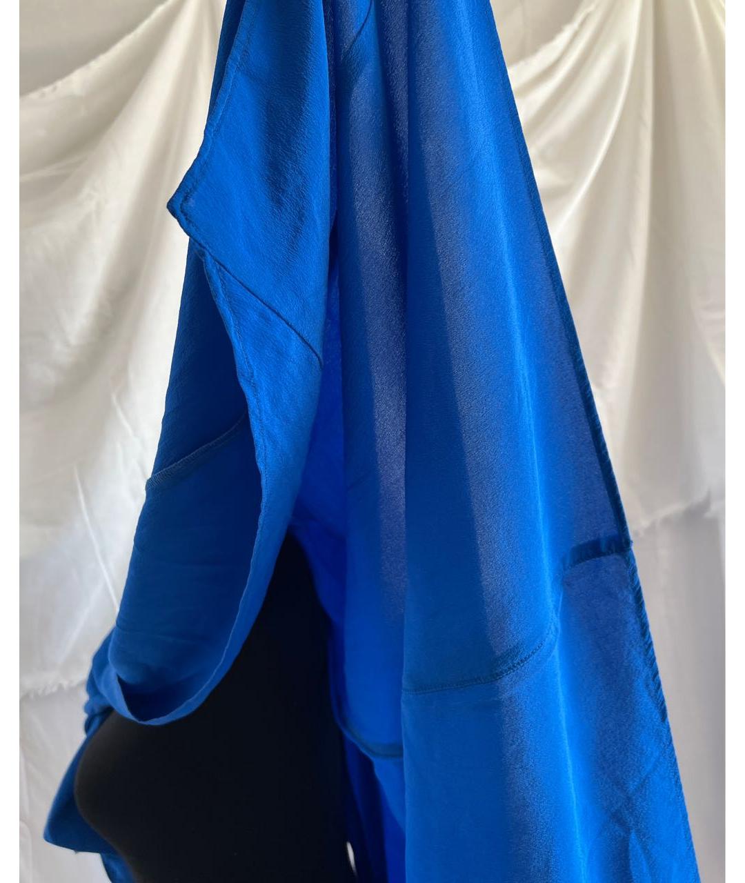 PINKO Синее шелковое коктейльное платье, фото 7
