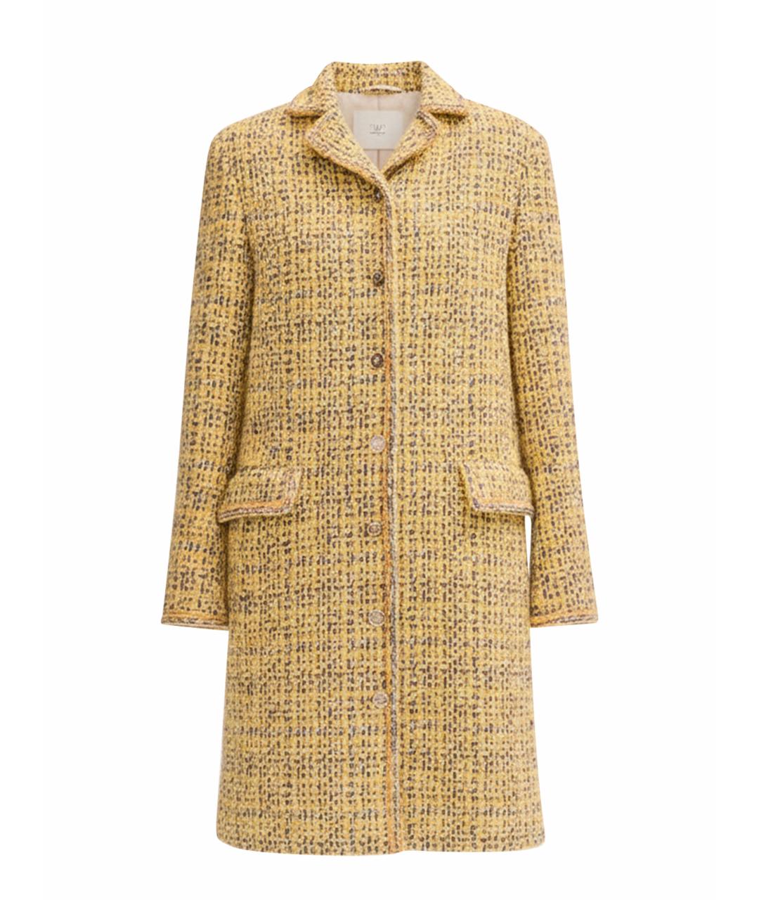 CHANEL Желтое твидовое пальто, фото 1