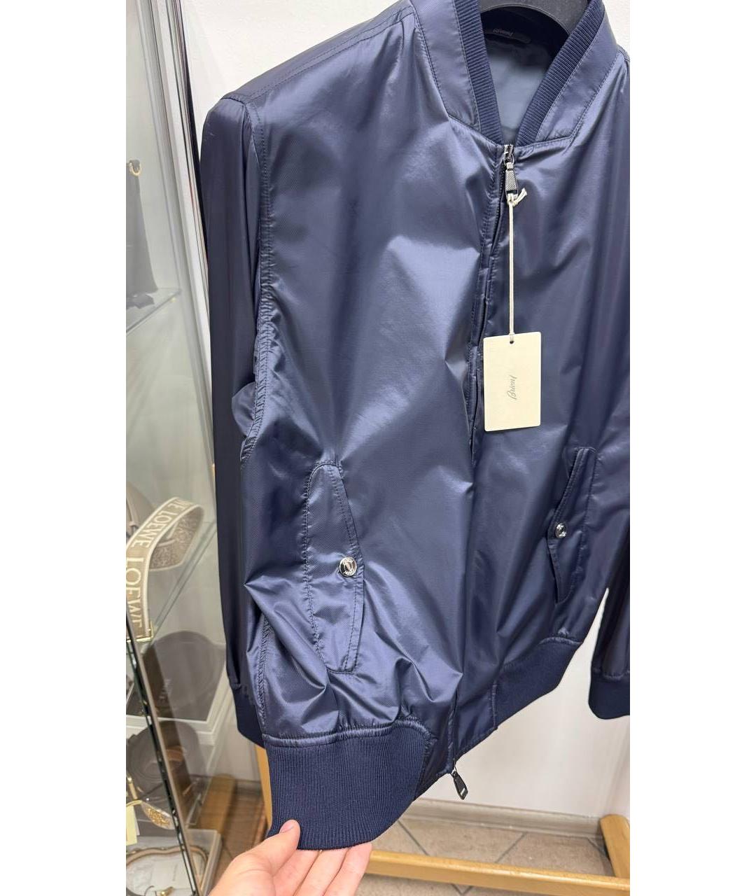 BRIONI Темно-синяя полиамидовая куртка, фото 2