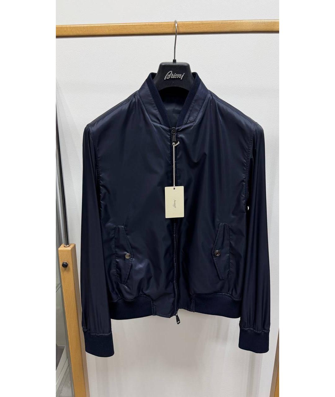 BRIONI Темно-синяя полиамидовая куртка, фото 5