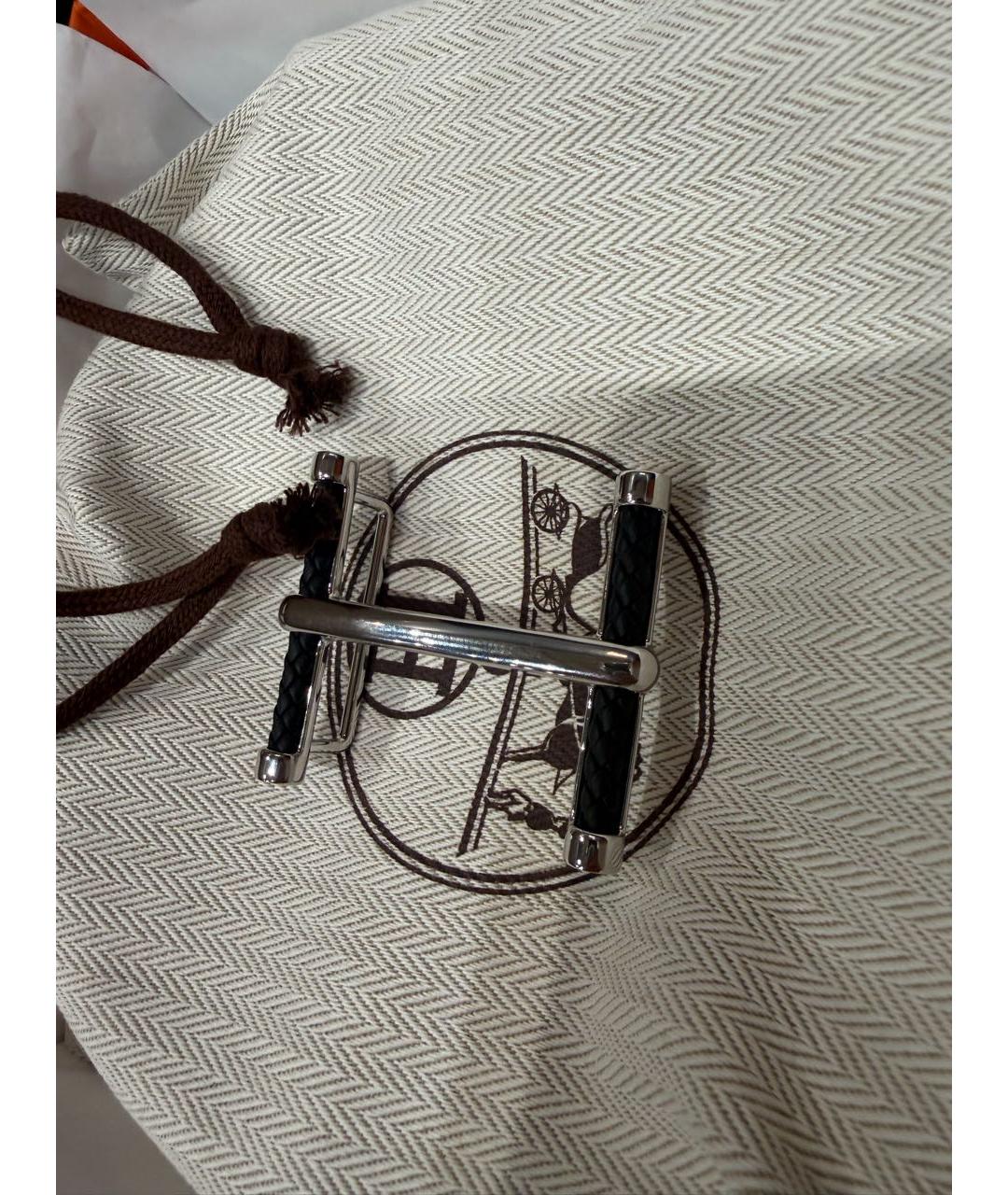 HERMES Черный ремень, фото 2