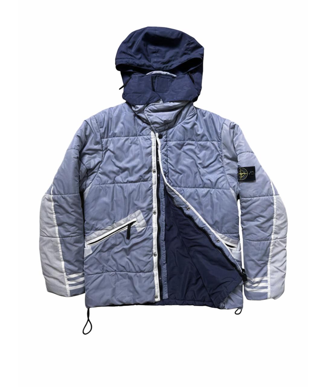 STONE ISLAND Голубой пуховик, фото 1