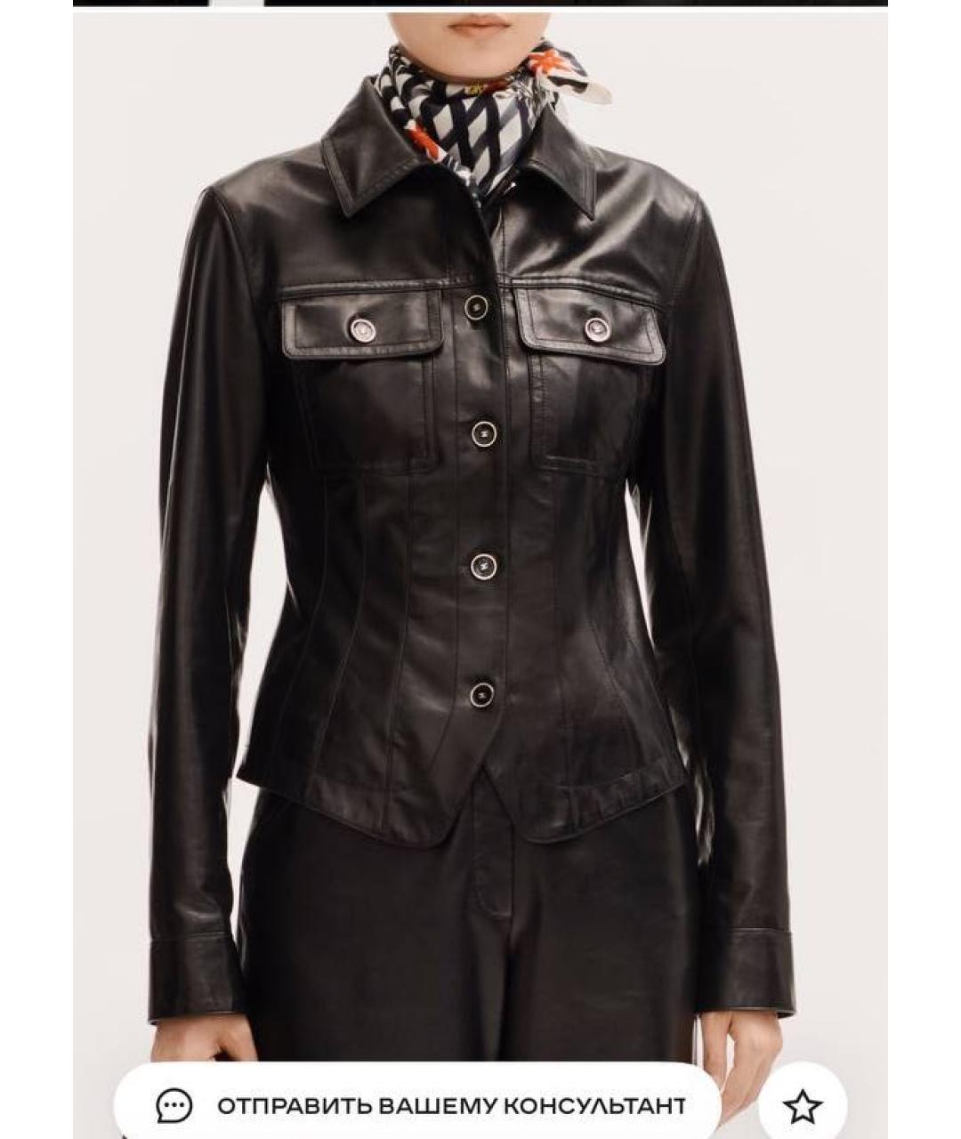 CHANEL Коричневый кожаный жакет/пиджак, фото 3