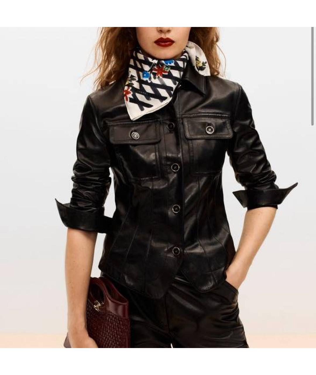 CHANEL Коричневый кожаный жакет/пиджак, фото 2