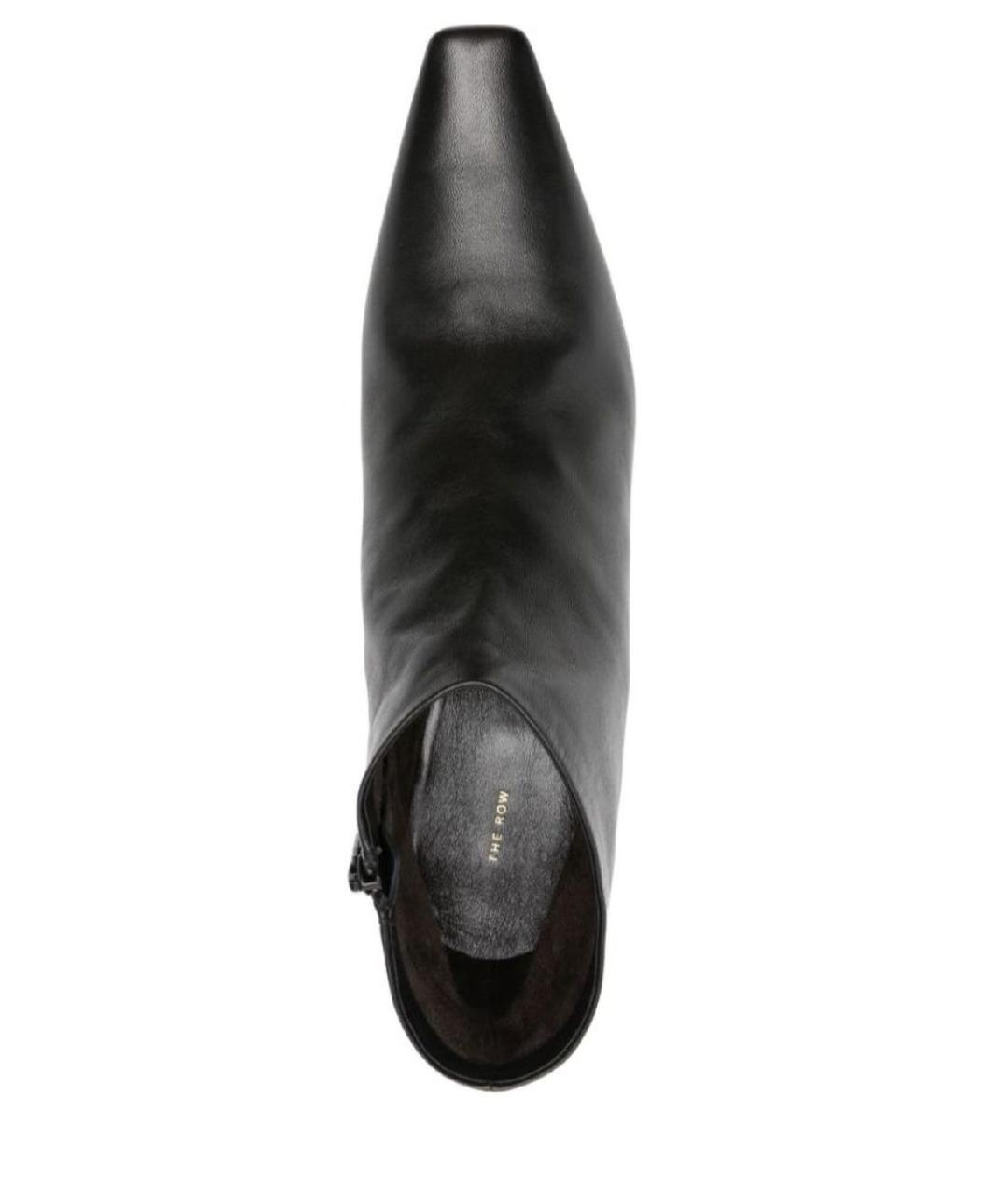 THE ROW Черные кожаные ботильоны, фото 3