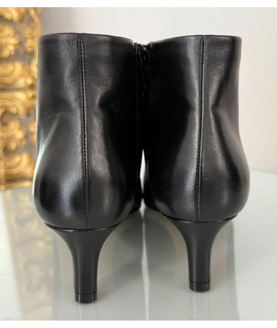 THE ROW Черные кожаные ботильоны, фото 4