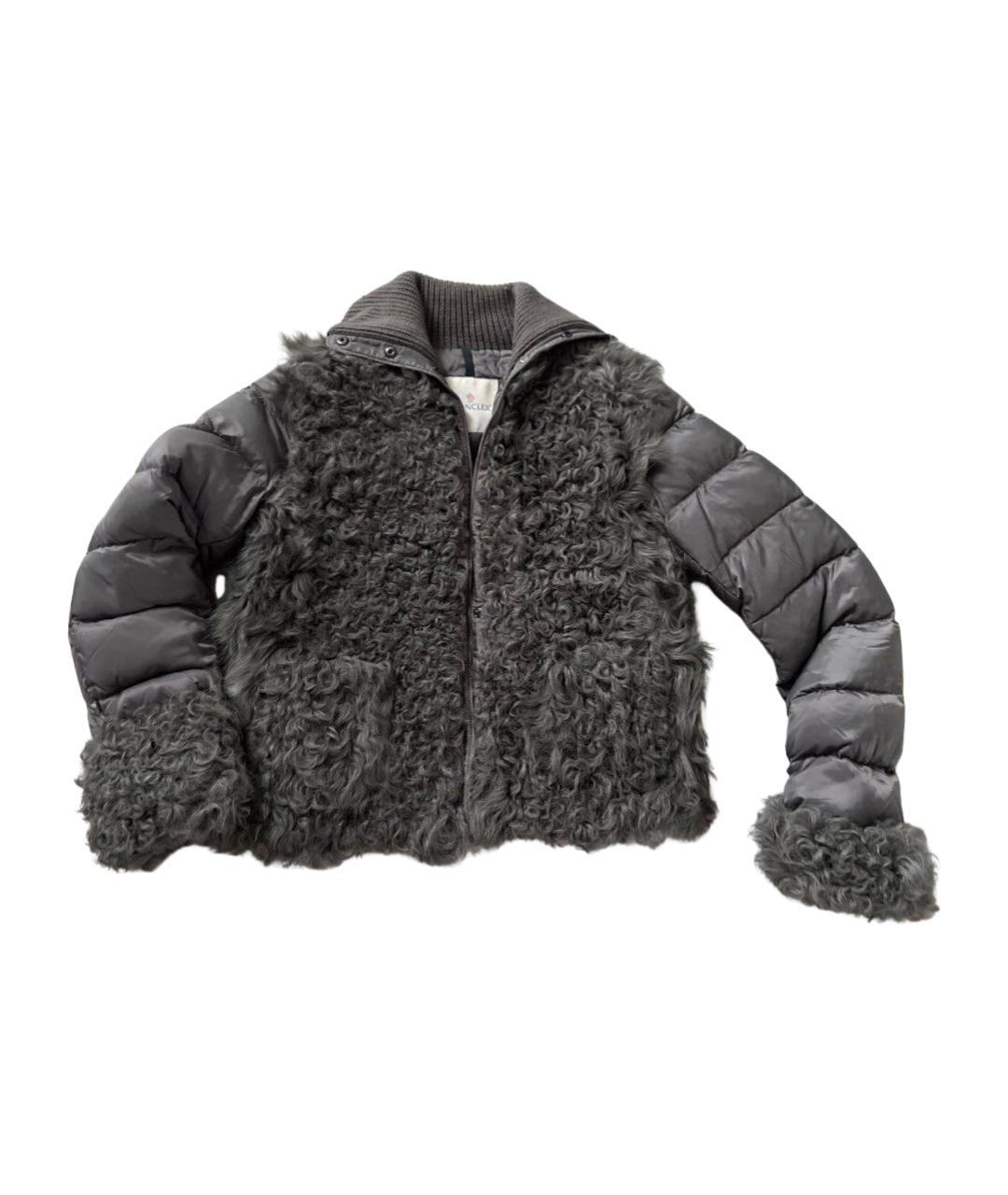 MONCLER Серый пуховик, фото 1