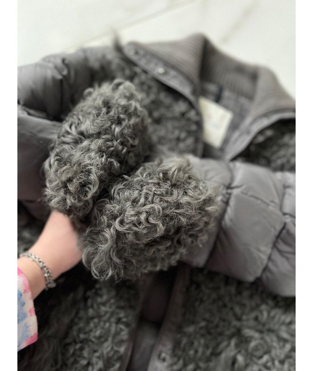 MONCLER Серый пуховик, фото 3