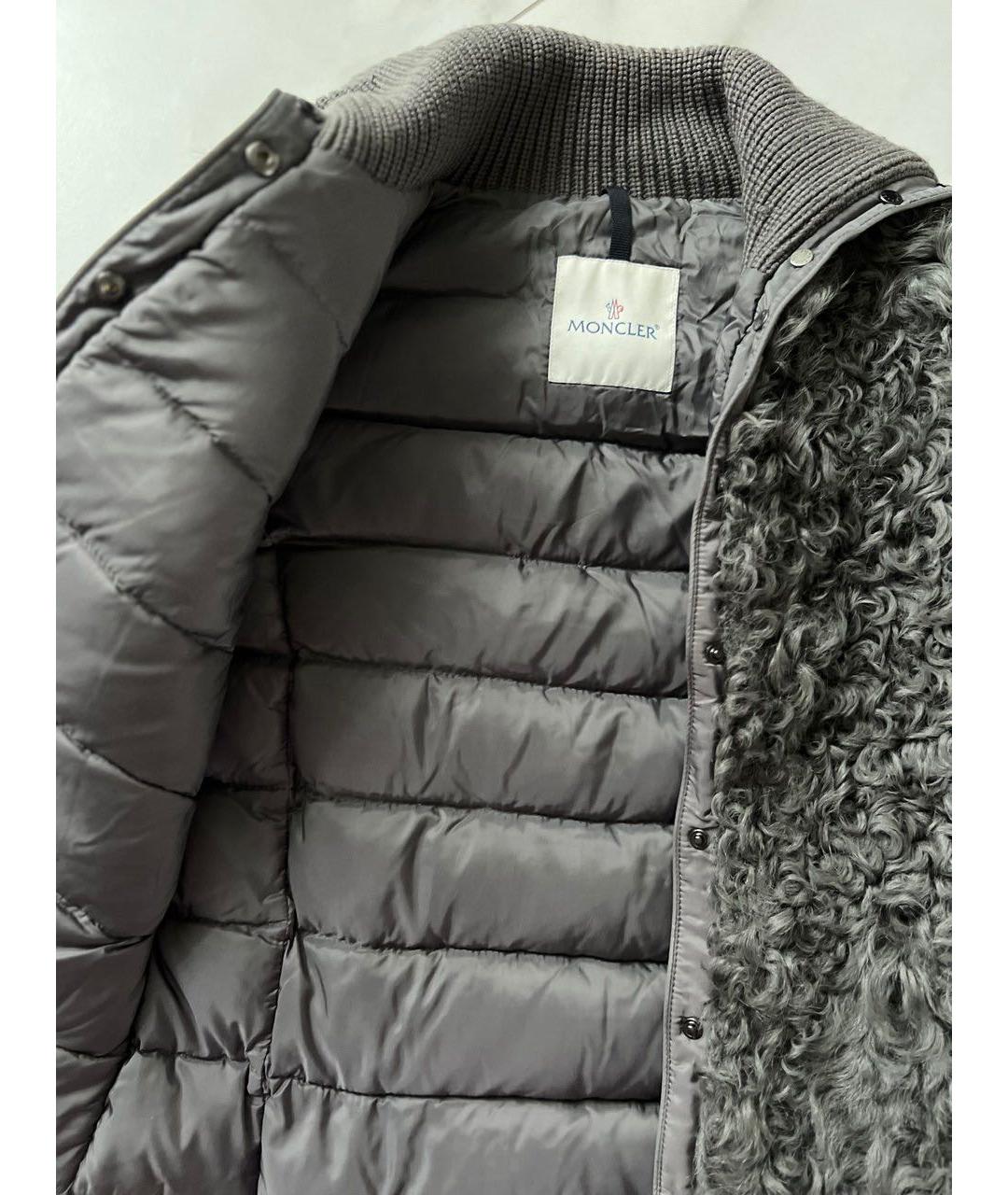 MONCLER Серый пуховик, фото 6