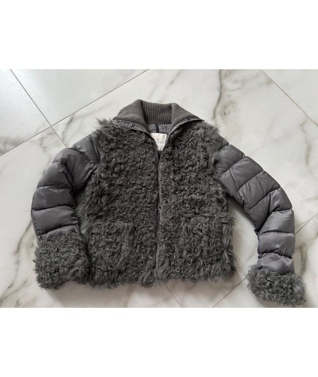 MONCLER Серый пуховик, фото 7