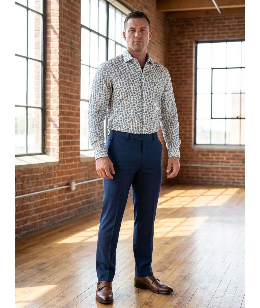 ZILLI Мульти хлопковая кэжуал рубашка, фото 8