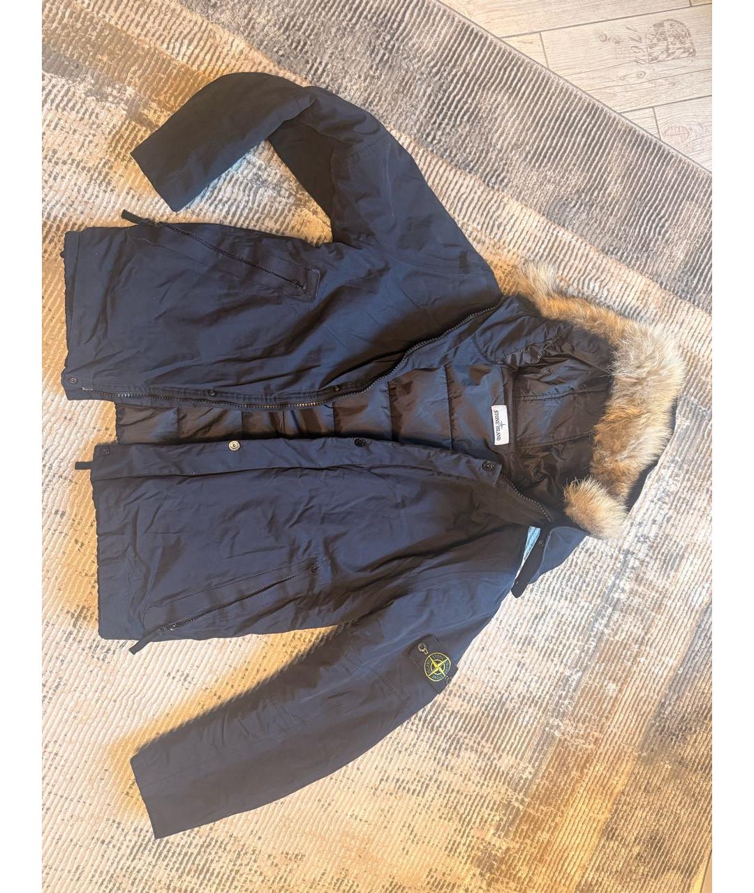 STONE ISLAND Темно-синий пуховик, фото 8