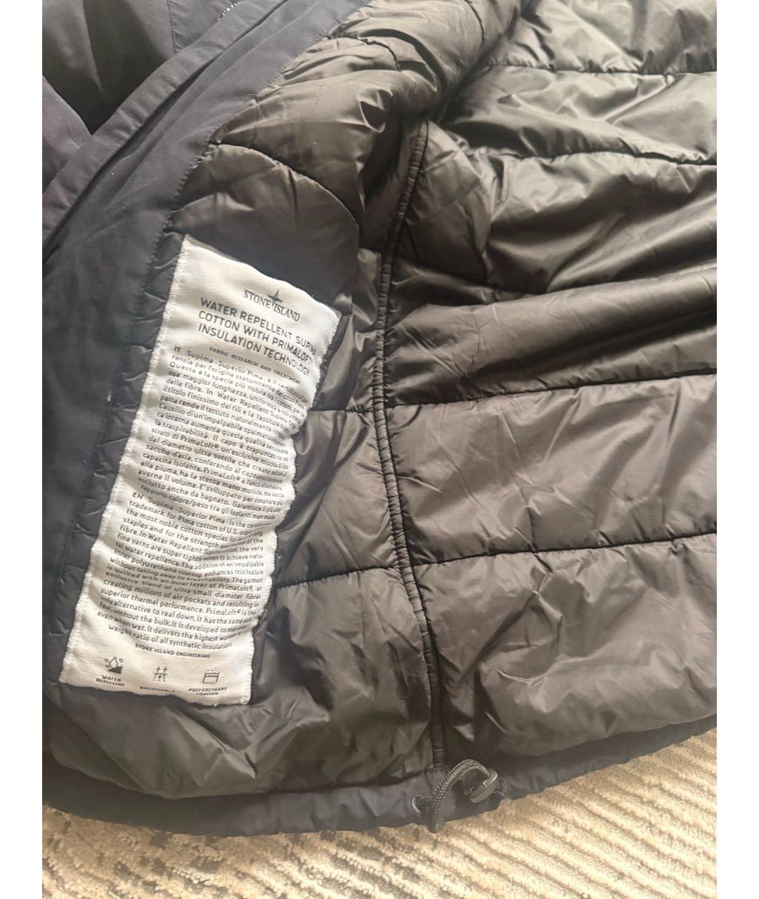 STONE ISLAND Темно-синий пуховик, фото 4