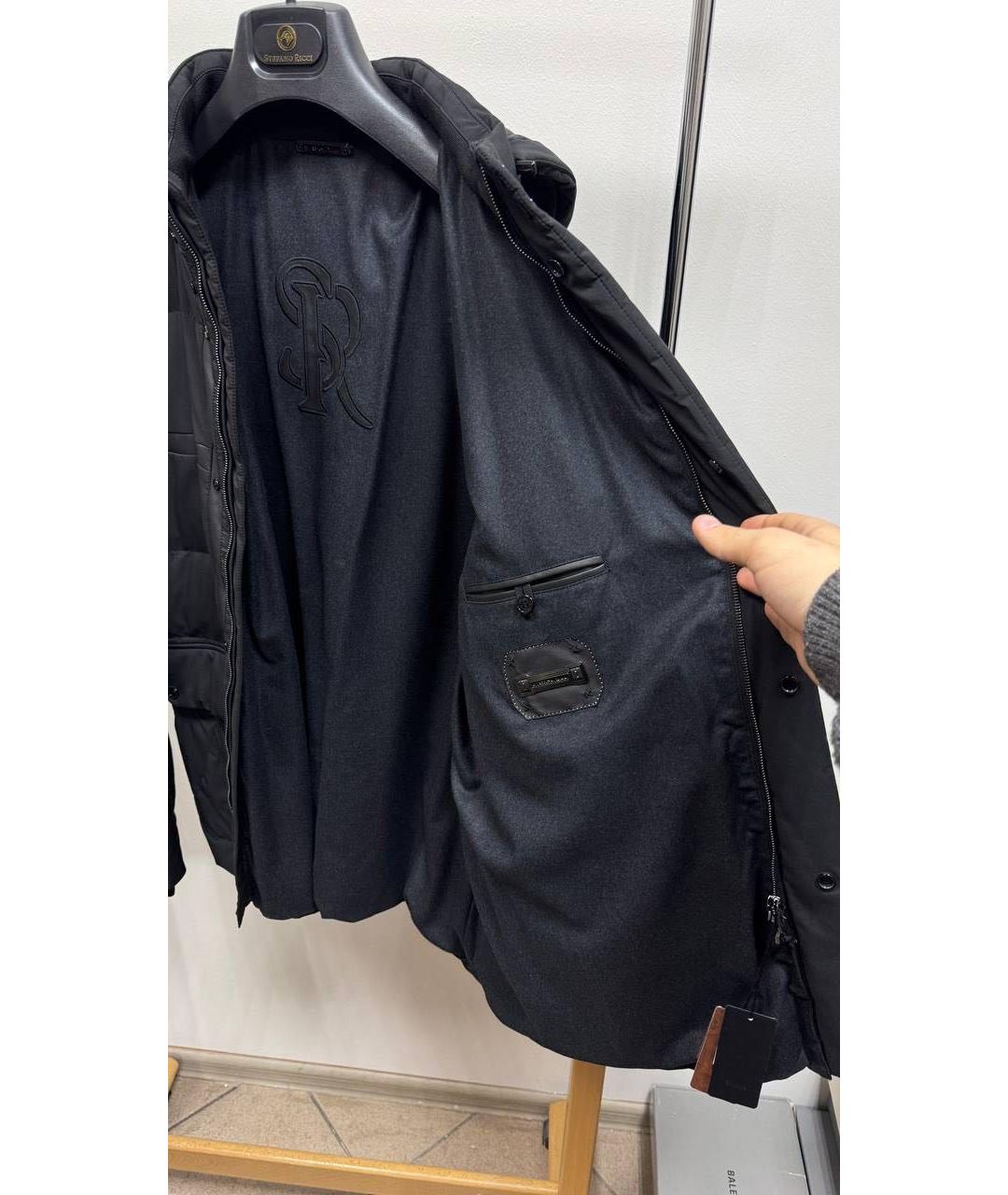 STEFANO RICCI Черная шерстяная куртка, фото 6