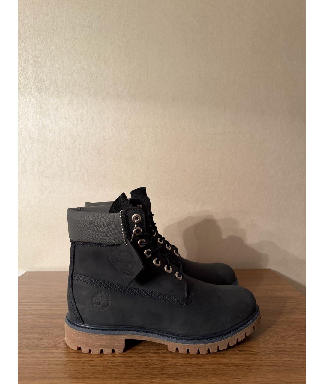 TIMBERLAND Темно-синие кожаные высокие ботинки, фото 7