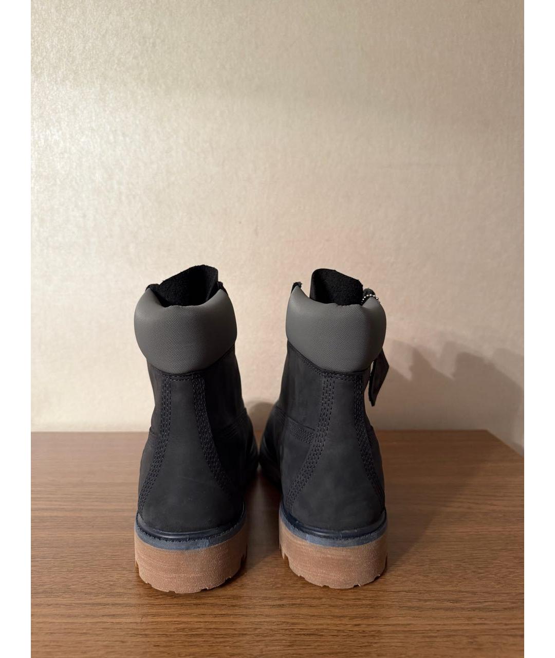 TIMBERLAND Темно-синие кожаные высокие ботинки, фото 4