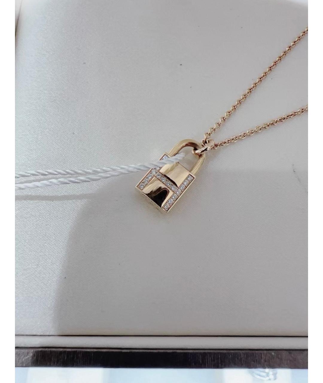 HERMES Золотая подвеска из розового золота, фото 4