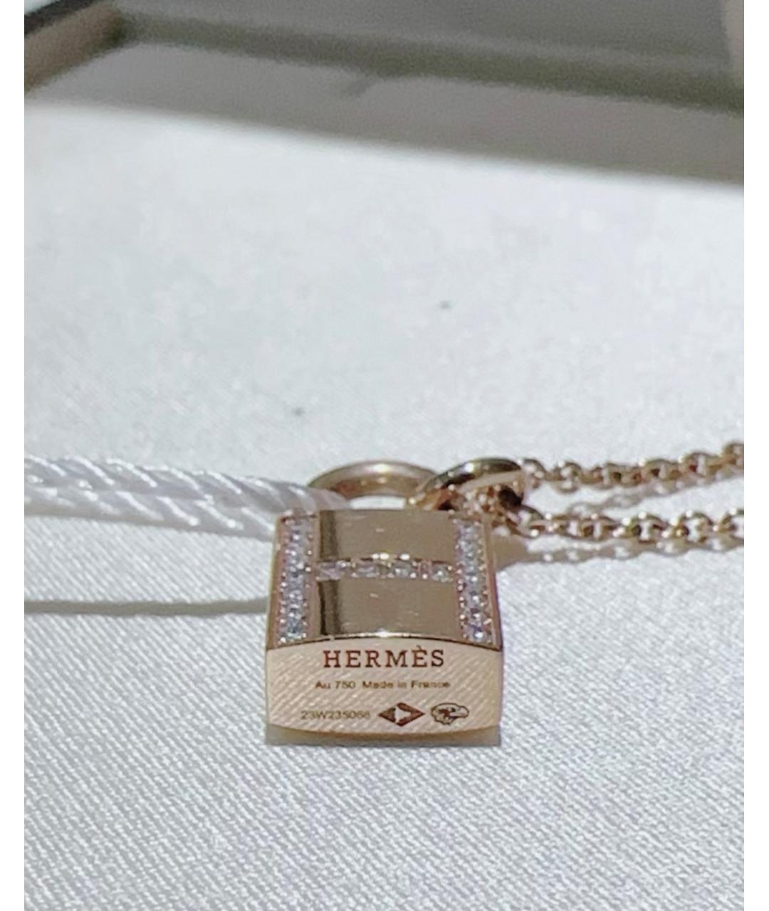 HERMES Золотая подвеска из розового золота, фото 3