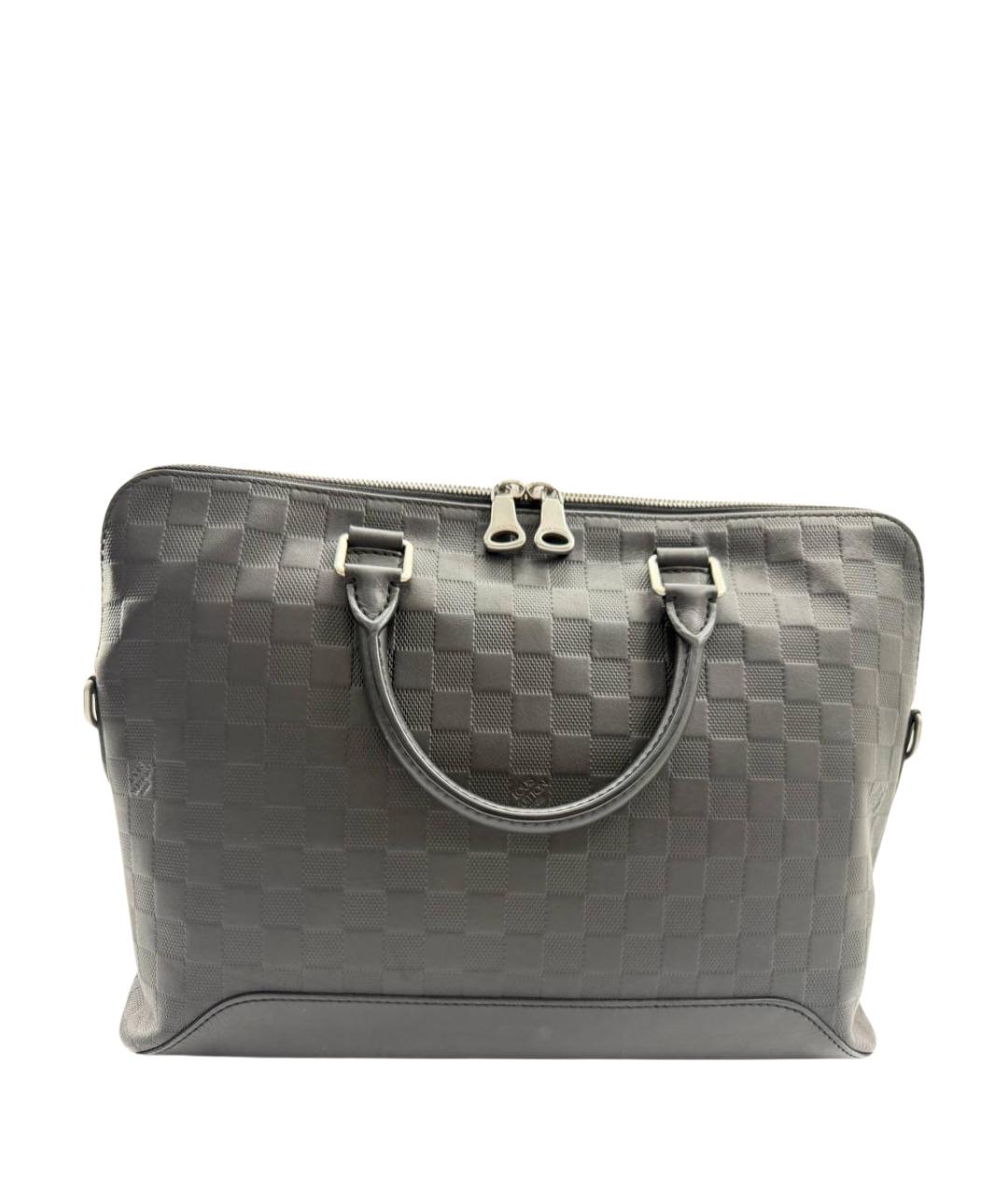 LOUIS VUITTON Черный кожаный портфель, фото 1