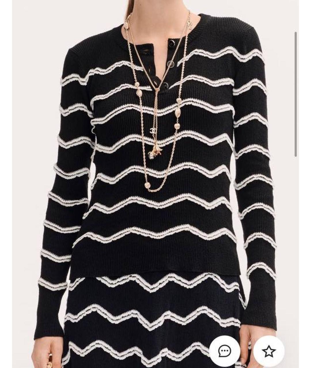 CHANEL Черный хлопковый джемпер / свитер, фото 3