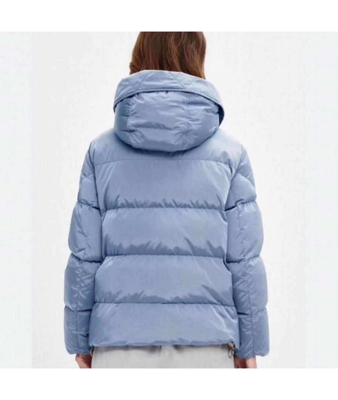 WEEKEND MAX MARA Голубой полиамидовый пуховик, фото 2