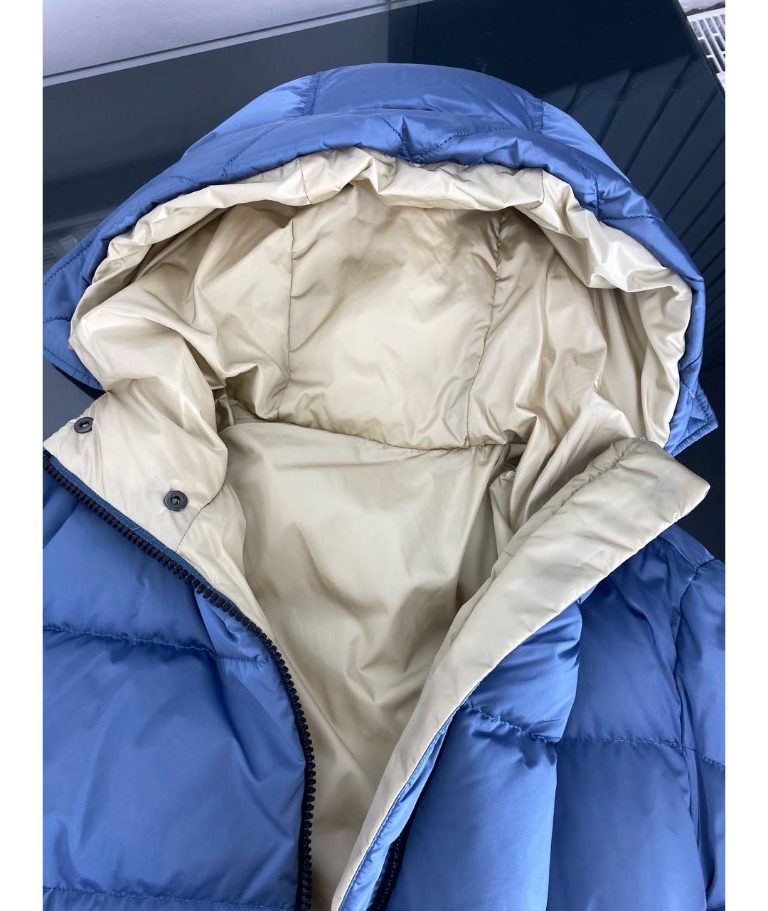 WEEKEND MAX MARA Голубой полиамидовый пуховик, фото 3