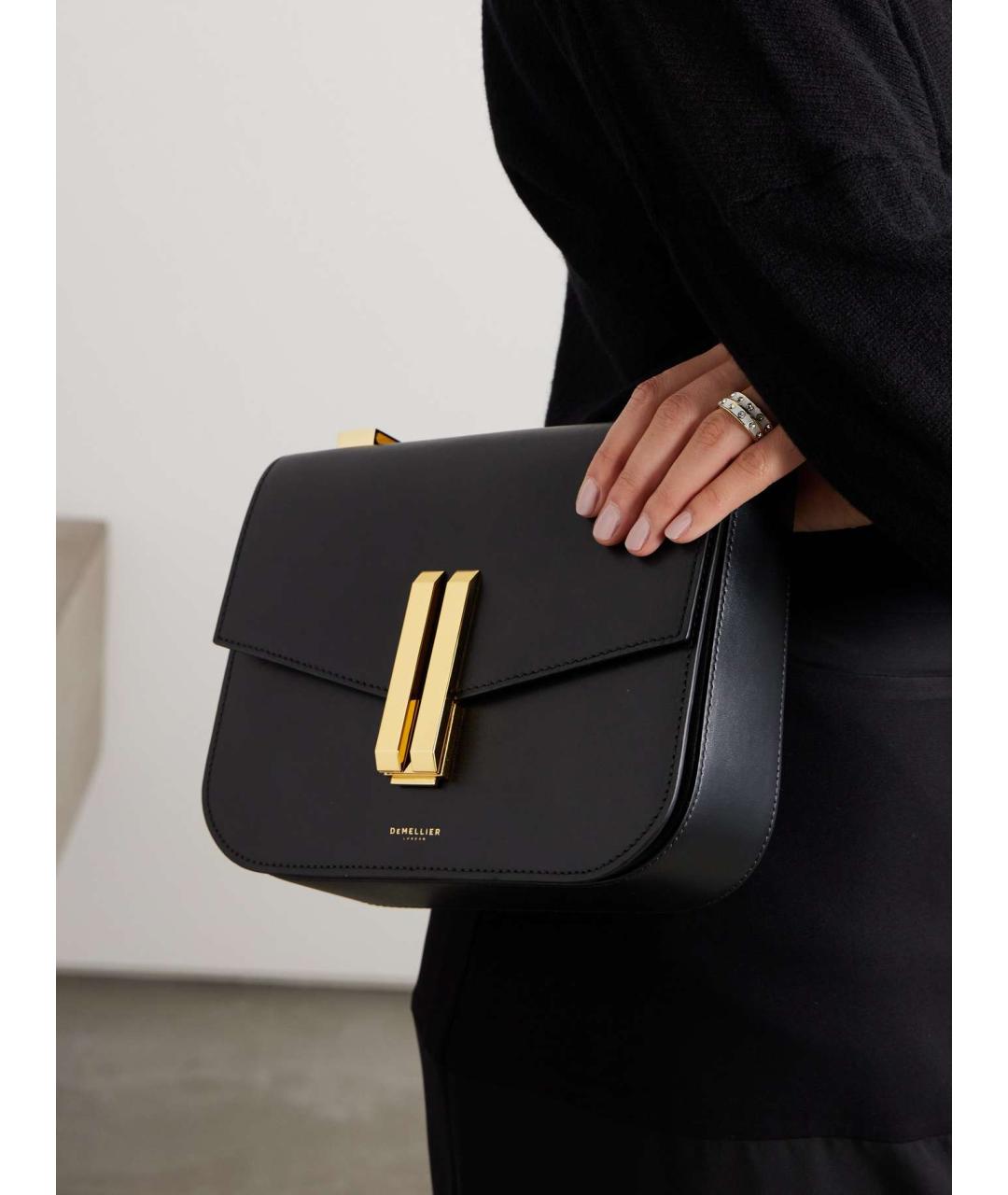DEMELLIER Черная кожаная сумка через плечо, фото 8