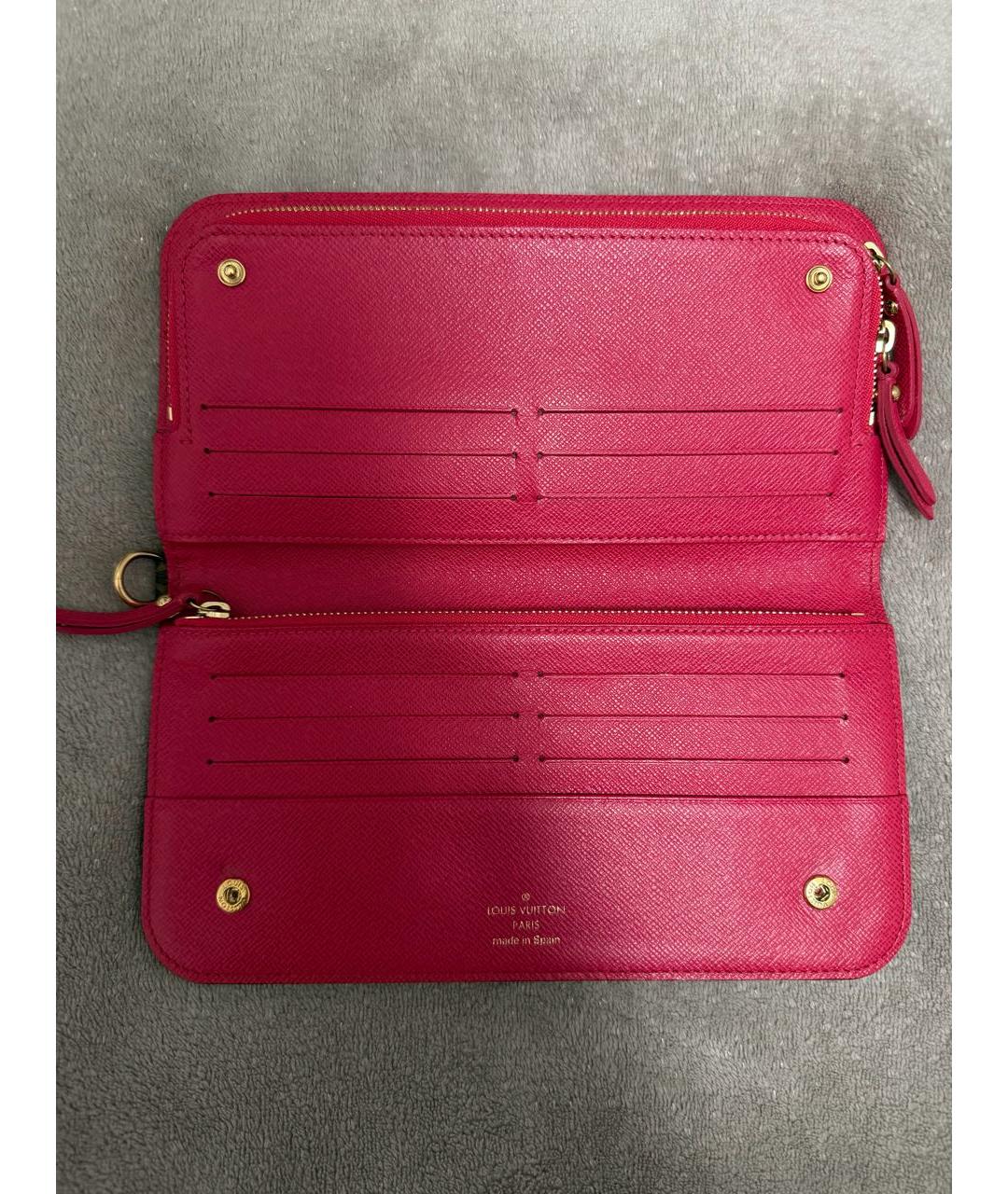 LOUIS VUITTON Коричневый кожаный кошелек, фото 4