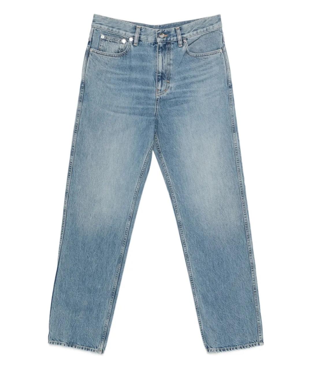 GUCCI Синие хлопковые прямые джинсы, фото 1