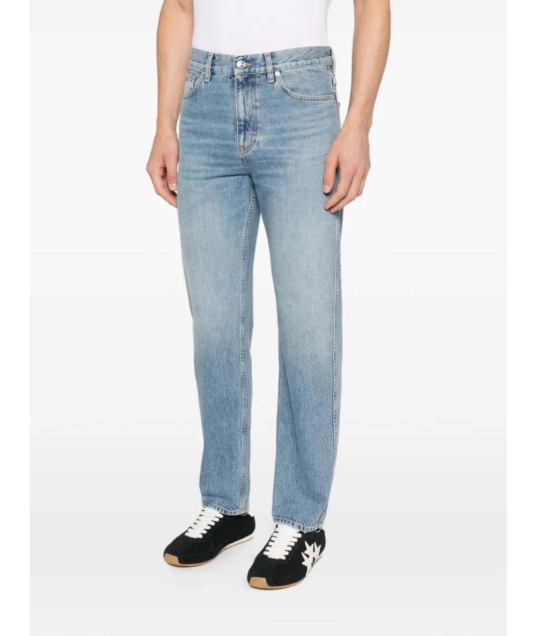 GUCCI Синие хлопковые прямые джинсы, фото 5