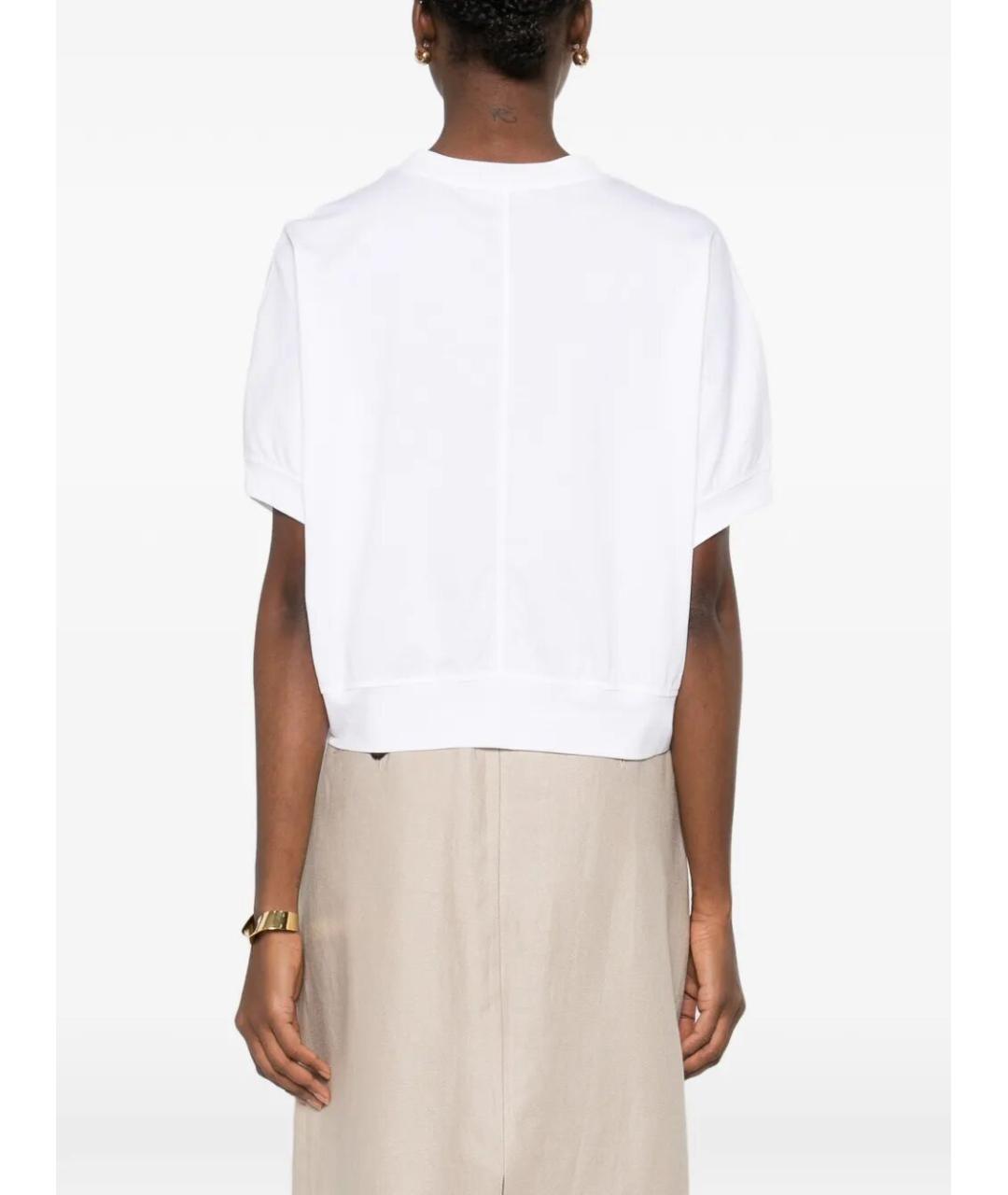 BRUNELLO CUCINELLI Белая хлопковая футболка, фото 4