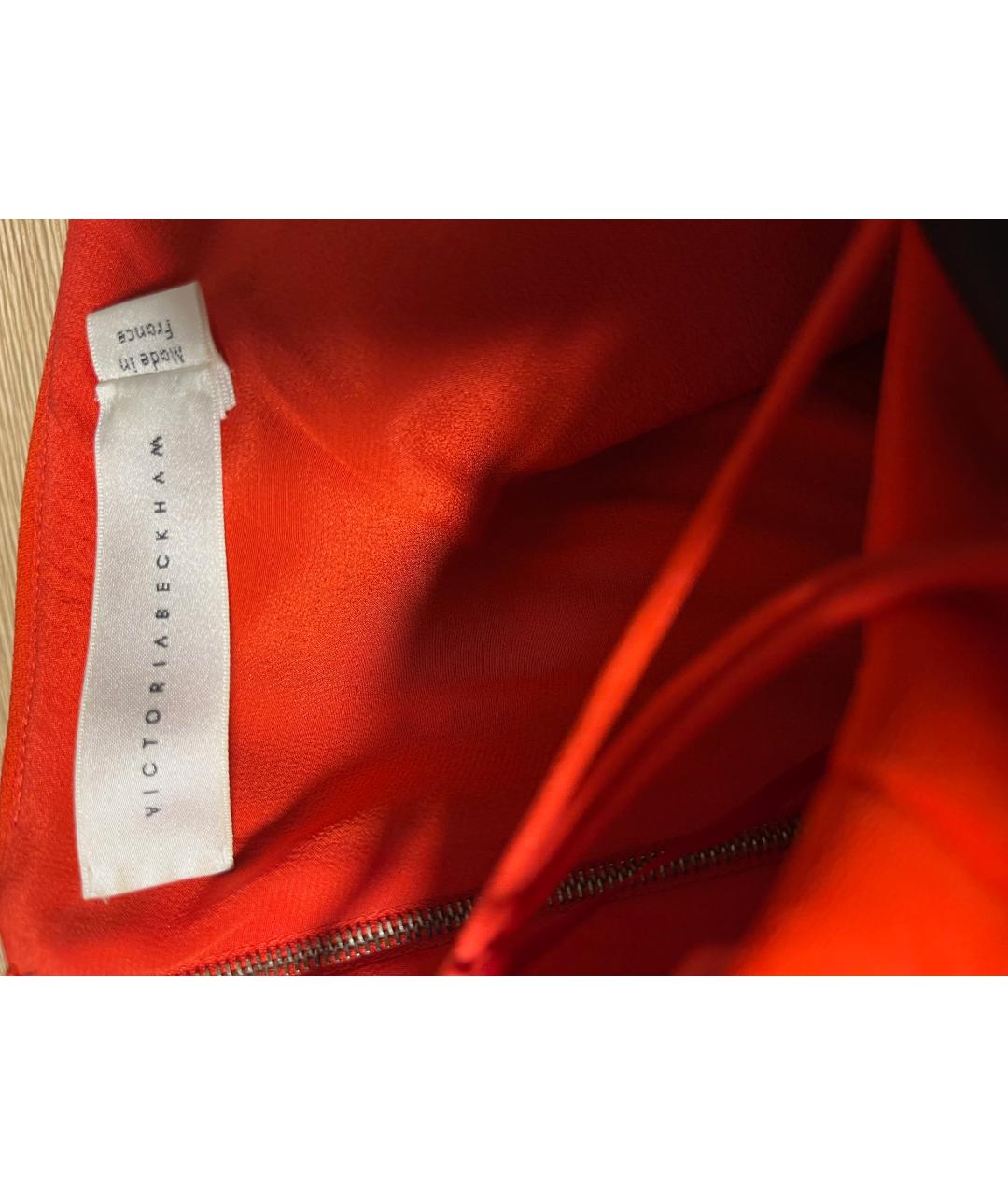 VICTORIA BECKHAM Красное шерстяное коктейльное платье, фото 4
