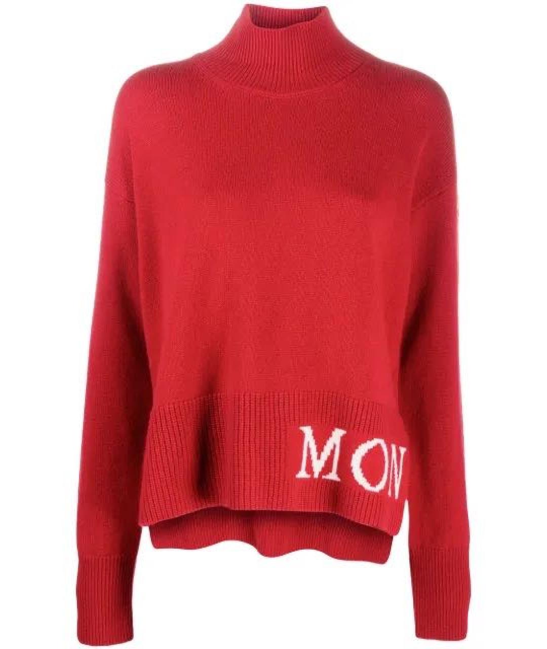 MONCLER Красный шерстяной джемпер / свитер, фото 1