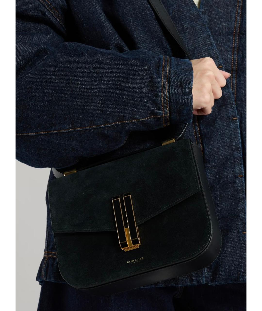 DEMELLIER Черная замшевая сумка через плечо, фото 4