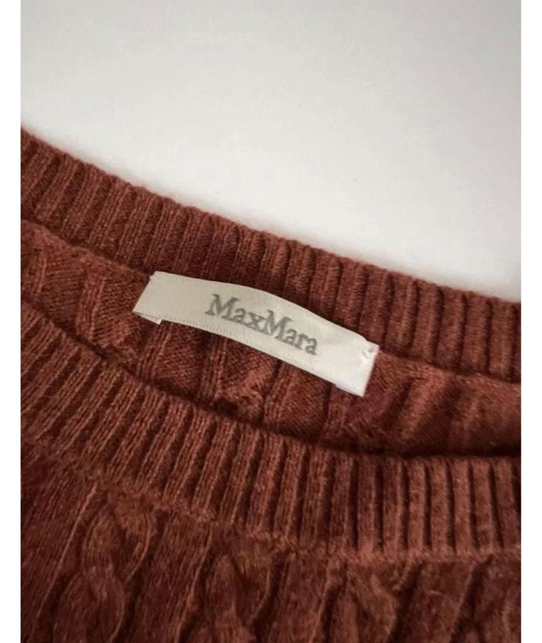 'S MAX MARA Коричневый кашемировый джемпер / свитер, фото 2