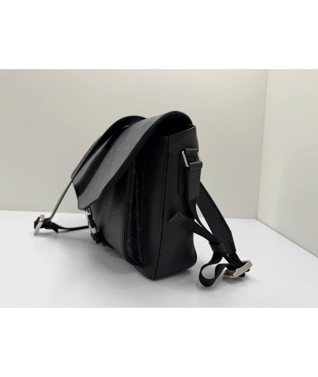 LOUIS VUITTON Черная кожаная сумка на плечо, фото 7