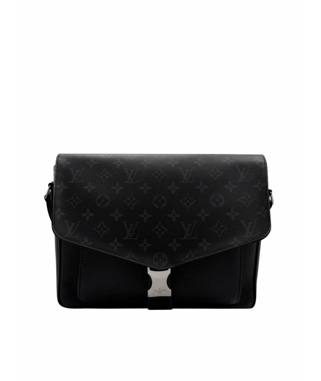 LOUIS VUITTON Черная кожаная сумка на плечо, фото 1