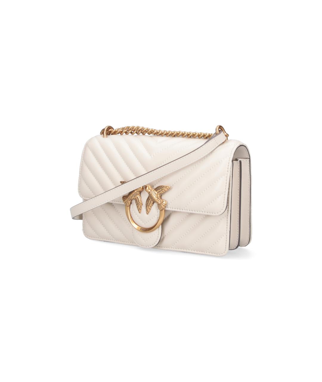 PINKO Белая кожаная сумка через плечо, фото 2