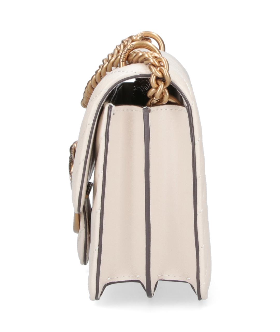 PINKO Белая кожаная сумка через плечо, фото 5