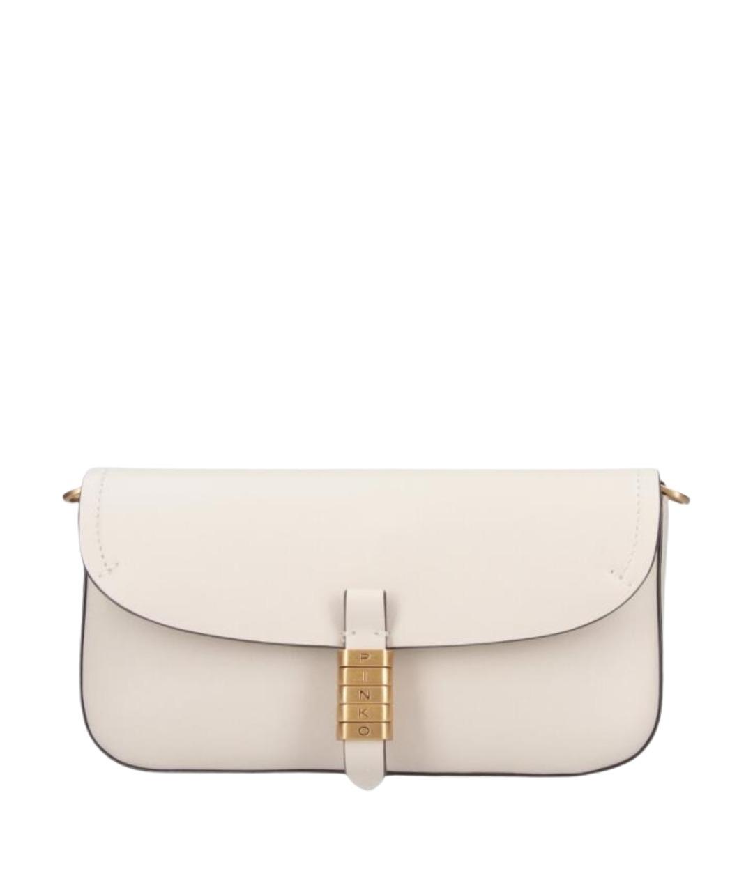 PINKO Белая кожаная сумка через плечо, фото 1
