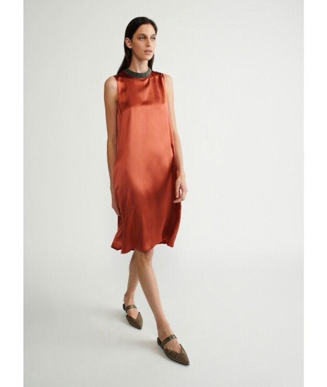 FABIANA FILIPPI Коричневое вискозное вечернее платье, фото 2