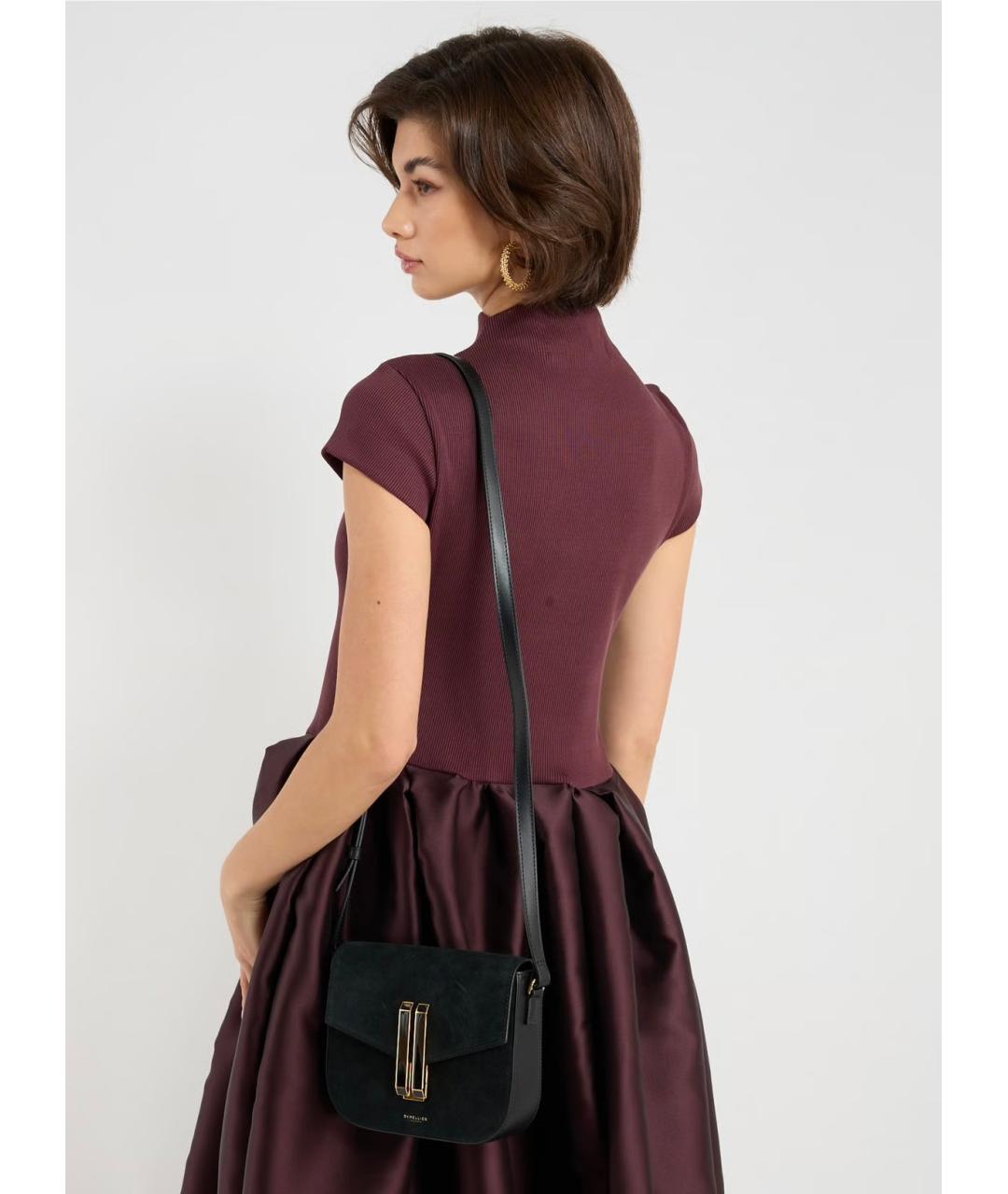 DEMELLIER Черная замшевая сумка через плечо, фото 4